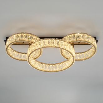 Накладная люстра Citilux Palant CL325162, LED 45 Вт, черный/прозрачный