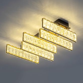 Накладная люстра Citilux Palant CL325252, LED 36 Вт, черный/прозрачный