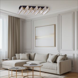Накладная люстра Citilux Palant CL325272, LED 45 Вт, черный/прозрачный
