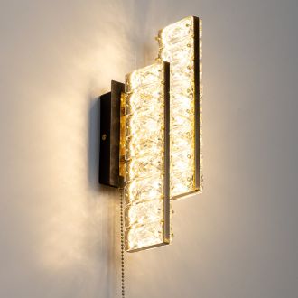 Бра Citilux Palant CL325422, LED 12 Вт, черный/прозрачный, классический стиль