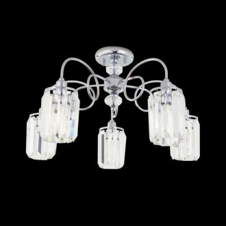 Накладная люстра Citilux Синди CL330151, 5×E14 по 60 Вт, хром/прозрачный