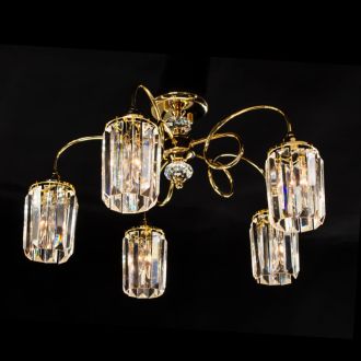 Накладная люстра Citilux Синди CL330152, 5×E14 по 60 Вт, золотой/прозрачный