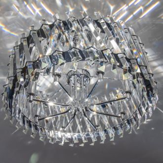 Подвесная люстра Citilux Ингвар CL334281, 8×E14 по 60 Вт, хром/прозрачный