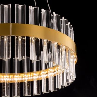 Подвесная люстра Citilux Рианна CL337043, LED 40 Вт, бронзовый/прозрачный