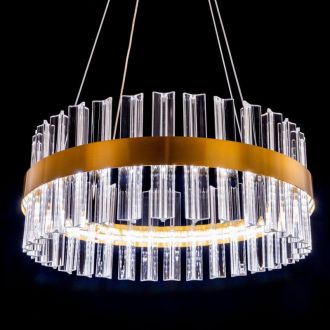 Подвесная люстра Citilux Рианна CL337043, LED 40 Вт, бронзовый/прозрачный