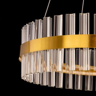 Подвесная люстра Citilux Рианна CL337053, LED 60 Вт, бронзовый/прозрачный