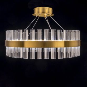 Подвесная люстра Citilux Рианна CL337053, LED 60 Вт, бронзовый/прозрачный