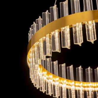 Подвесная люстра Citilux Рианна CL337053, LED 60 Вт, бронзовый/прозрачный