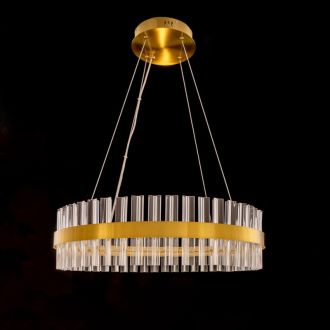 Подвесная люстра Citilux Рианна CL337063, LED 60 Вт, бронзовый/прозрачный