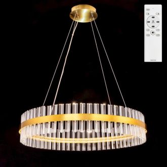 Подвесная люстра Citilux Рианна CL337083, LED 80 Вт, бронзовый/прозрачный