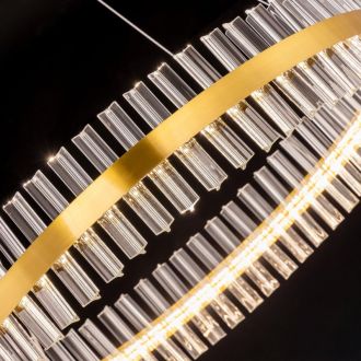 Подвесная люстра Citilux Рианна CL337083, LED 80 Вт, бронзовый/прозрачный