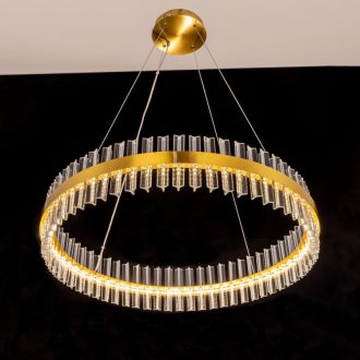 Подвесная люстра Citilux Рианна CL337083, LED 80 Вт, бронзовый/прозрачный