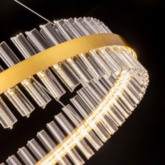 Подвесная люстра Citilux Рианна CL337083, LED 80 Вт, бронзовый/прозрачный