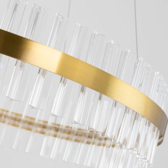 Подвесная люстра Citilux Рианна CL337083, LED 80 Вт, бронзовый/прозрачный