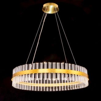 Подвесная люстра Citilux Рианна CL337083, LED 80 Вт, бронзовый/прозрачный