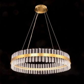Подвесная люстра Citilux Рианна CL337083, LED 80 Вт, бронзовый/прозрачный