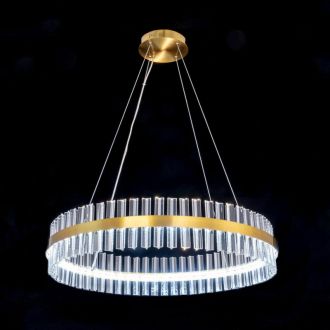 Подвесная люстра Citilux Рианна CL337083, LED 80 Вт, бронзовый/прозрачный