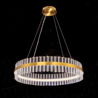 Подвесная люстра Citilux Рианна CL337083, LED 80 Вт, бронзовый/прозрачный