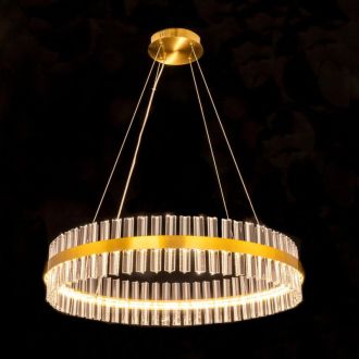 Подвесная люстра Citilux Рианна CL337083, LED 80 Вт, бронзовый/прозрачный