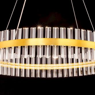 Подвесная люстра Citilux Рианна CL337083, LED 80 Вт, бронзовый/прозрачный