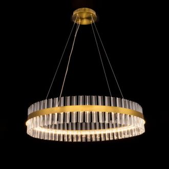 Подвесная люстра Citilux Рианна CL337083, LED 80 Вт, бронзовый/прозрачный
