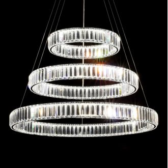 Подвесная люстра Citilux Чезаре CL338381, LED 140 Вт, хром, современный стиль