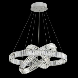 Подвесная люстра Citilux Чезаре CL338381, LED 140 Вт, хром, современный стиль