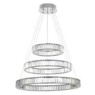 Подвесная люстра Citilux Чезаре CL338381, LED 140 Вт, хром, современный стиль