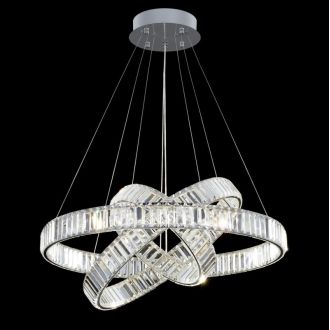 Подвесная люстра Citilux Чезаре CL338381, LED 140 Вт, хром, современный стиль