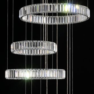 Каскадная люстра Citilux Чезаре CL338661, LED 260 Вт, хром, современный стиль
