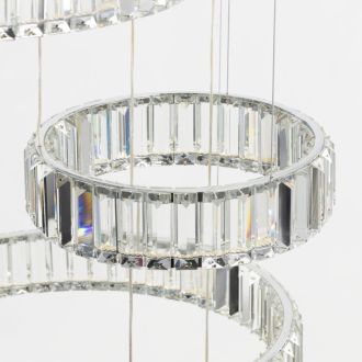 Каскадная люстра Citilux Чезаре CL338661, LED 260 Вт, хром, современный стиль