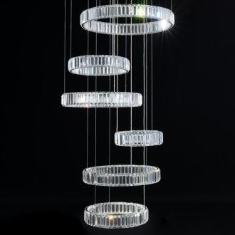 Каскадная люстра Citilux Чезаре CL338661, LED 260 Вт, хром, современный стиль
