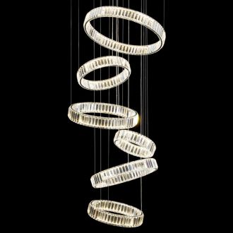 Каскадная люстра Citilux Чезаре CL338661, LED 260 Вт, хром, современный стиль