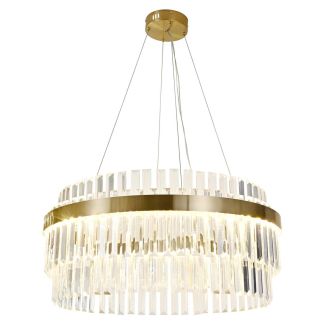 Подвесная люстра Citilux Sheldon CL339163, LED 148 Вт, бронзовый/прозрачный