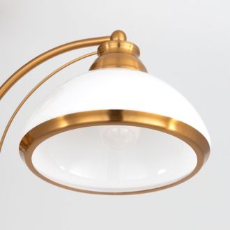 Люстра на штанге Citilux Краков CL401133, 3×E27 по 75 Вт, золотой/белый