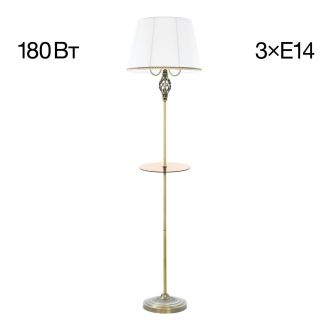 Торшер Citilux Вена CL402930T, 3×E14 по 60 Вт, бронзовый/белый