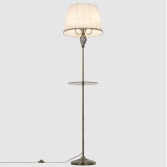 Торшер Citilux Вена CL402930T, 3×E14 по 60 Вт, бронзовый/белый