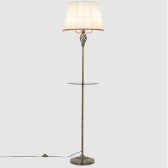 Торшер Citilux Вена CL402930T, 3×E14 по 60 Вт, бронзовый/белый