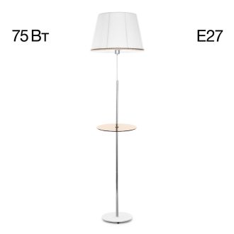 Торшер Citilux Линц CL402970T, E27, 75 Вт, хром/белый, классический стиль