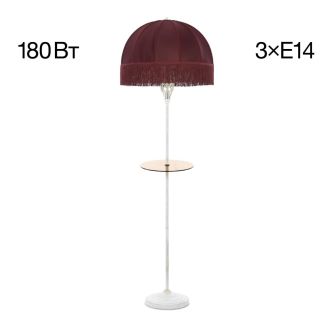 Торшер Citilux Базель CL407923T, 3×E14 по 60 Вт, белый/красный