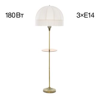 Торшер Citilux Базель CL407931T, 3×E14 по 60 Вт, бронзовый/бежевый