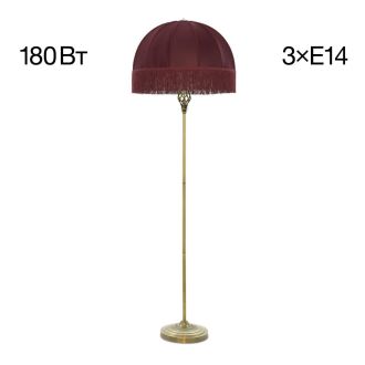 Торшер Citilux Базель CL407933, 3×E14 по 60 Вт, бронзовый/красный