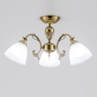 Подвесная люстра Citilux Латур CL413231, 3×E27 по 75 Вт, бронзовый/белый