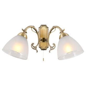 Бра Citilux Латур CL413421, 2×E27 по 75 Вт, бронзовый/белый, классический стиль