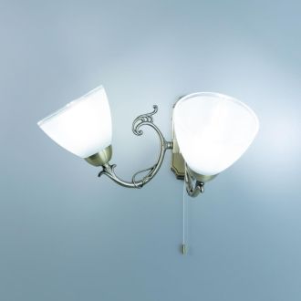 Бра Citilux Латур CL413421, 2×E27 по 75 Вт, бронзовый/белый, классический стиль