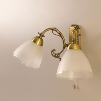 Бра Citilux Латур CL413421, 2×E27 по 75 Вт, бронзовый/белый, классический стиль