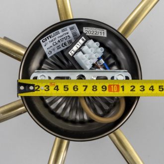 Люстра на штанге Citilux Франческа CL417173, 7×E27 по 75 Вт, бронзовый/белый