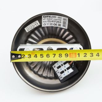 Подвесная люстра Citilux Франческа CL417263, 6×E27 по 75 Вт, бронзовый/белый
