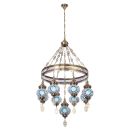 Подвесная люстра Citilux Каир CL419186, 9×E27 по 75 Вт, бронзовый/синий Подвесная люстра Citilux Каир CL419186, 9×E27 по 75 Вт, бронзовый/синий