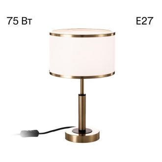 Настольная лампа Citilux Alton CL421813, E27, 75 Вт, бронзовый/белый